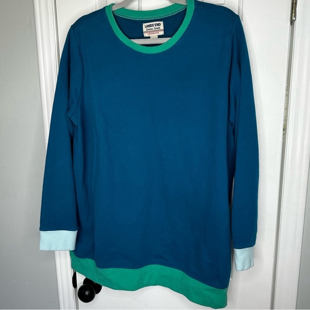 Lands end serious sweats vintage blue sweater